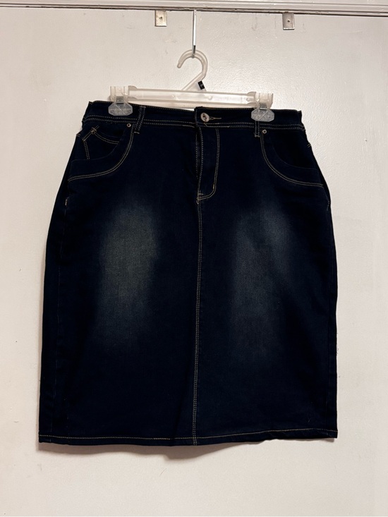 Nicole Dresses & Skirts - Nicole Dark Indigo Pencil Skirt with Contrast Stitching